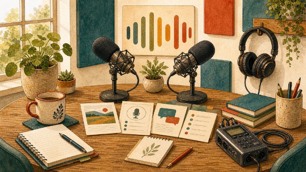 Podcast Production service illustration